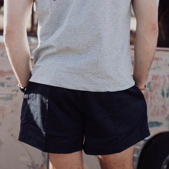 NAVY RUGBY SHORTS