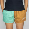  TAN & AQUA RUGBY SHORTS